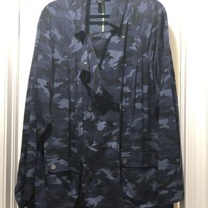 Lane Bryant Snap Front Blue Camo Jacket  22/24